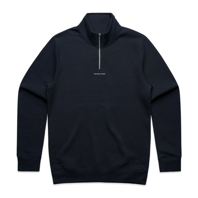 Wordmark Half Zip Crewneck - Navy