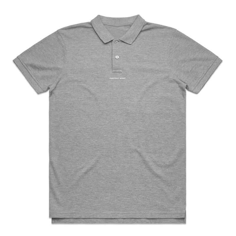 Wordmark Pique Polo - Athletic Grey