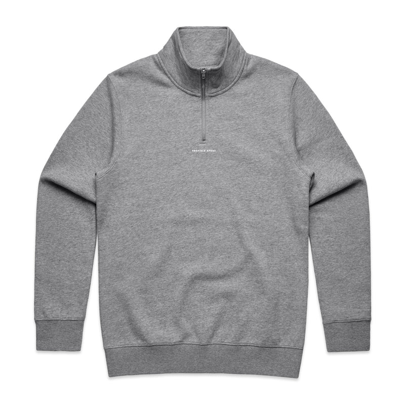 Wordmark Half Zip Crewneck - Athletic Grey