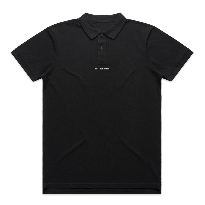 Wordmark Pique Polo - Black