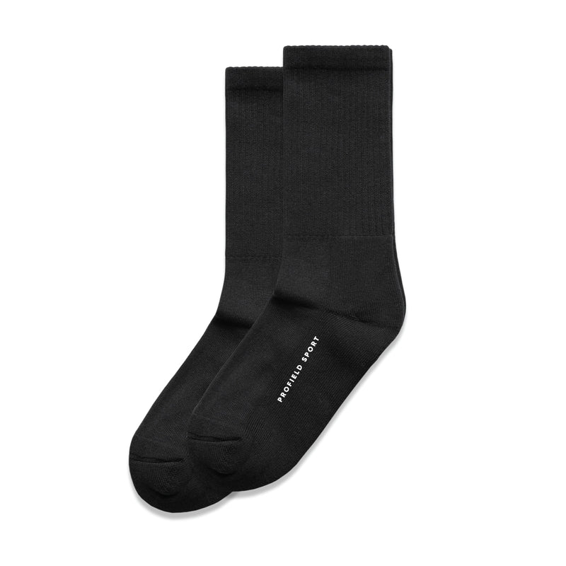 Wordmark Crew Sock - Black (2PACK)