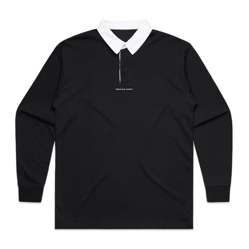 Wordmark Rugby Polo - Black