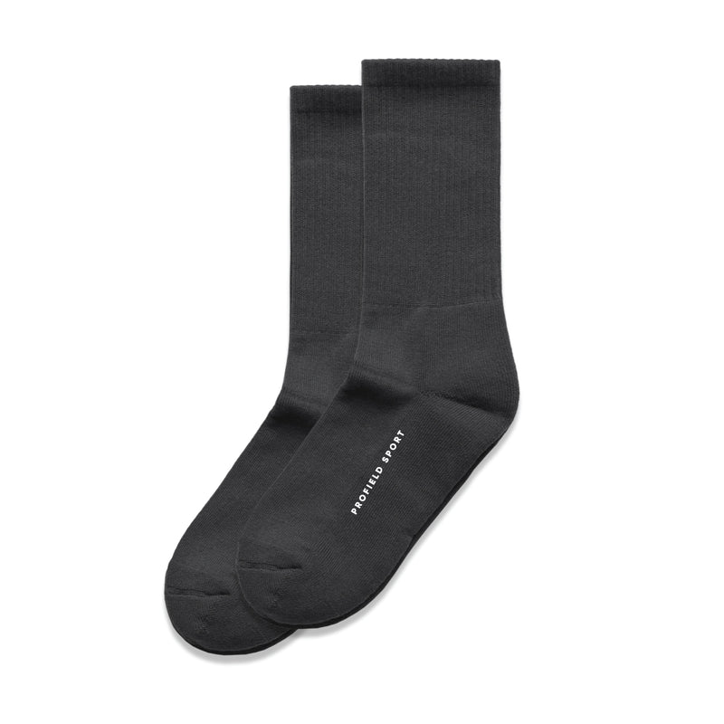 Wordmark Crew Sock - Coal (2Pack)