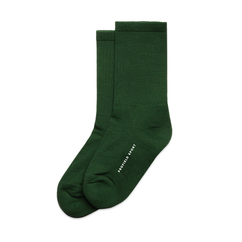 Wordmark Crew Sock - Forest Green (2Pack)