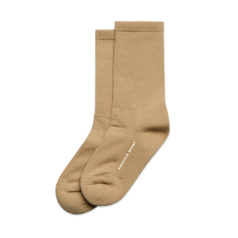 Wordmark Crew Sock - Khaki (2Pack)