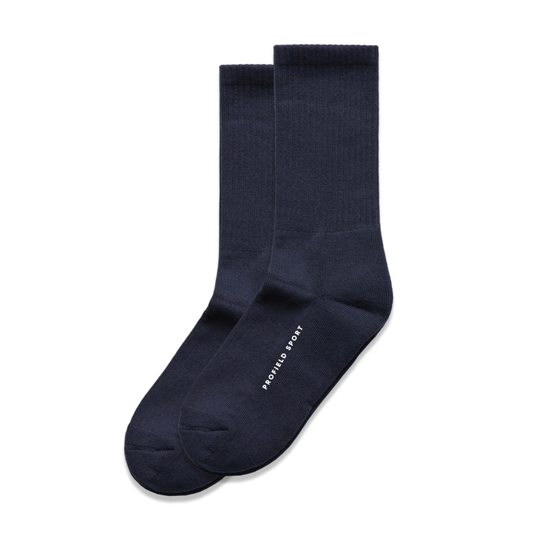 Wordmark Crew Sock - Navy (2Pack)