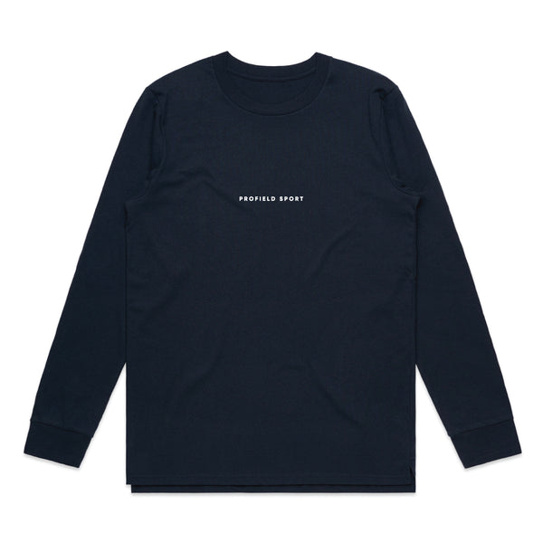 Wordmark Longsleeve Tee - Navy